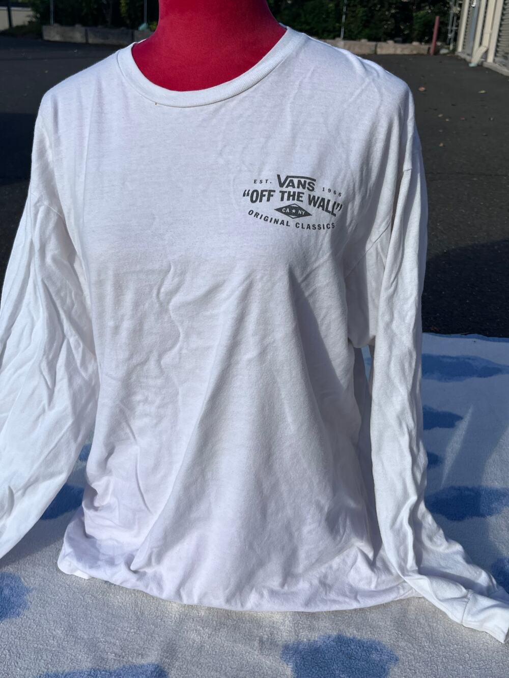 white vans long sleeve